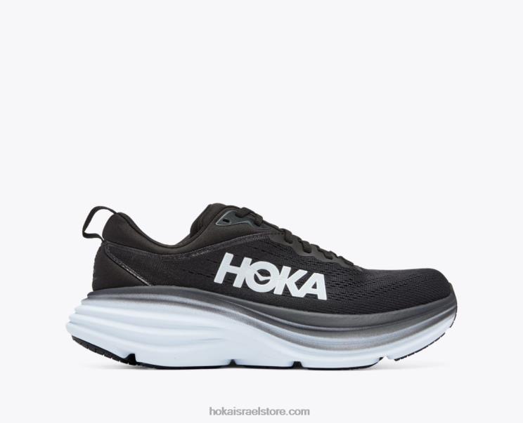 נשים Hoka לבן שחור בונדי 8 JTHXL247