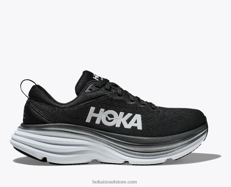 גברים Hoka לבן שחור בונדי 8 JTHXL616