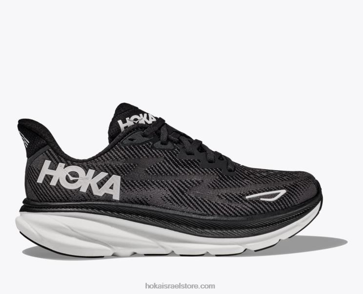 גברים Hoka לבן שחור קליפטון 9 JTHXL588