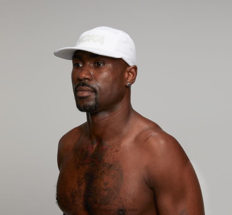 נשים Hoka לבן/אפור קריר כובע ביצועים JTHXL396