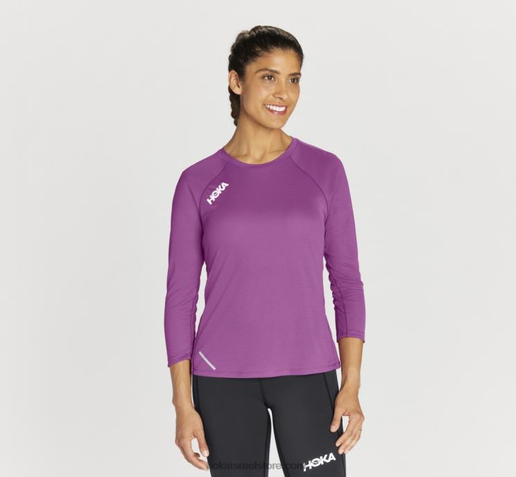 נשים Hoka beautyberry החלקה 3/4 שרוול JTHXL328