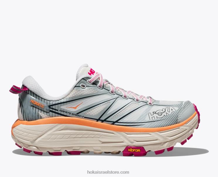 נשים Hoka זרימת לבן/קרח mafate speed 2 JTHXL116
