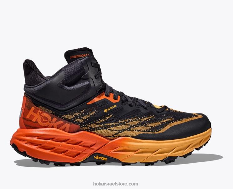 גברים Hoka גרפיט כחול/צהוב ענבר speedgoat 5 mid gtx JTHXL486